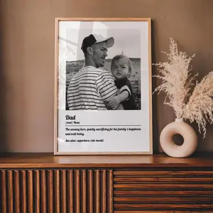 Personalised Dad Photo Print Unframed Poster, Custom Father Definition Gift, Birthday Gift Dad, Meaningful Father Art, Fathers Day Prints