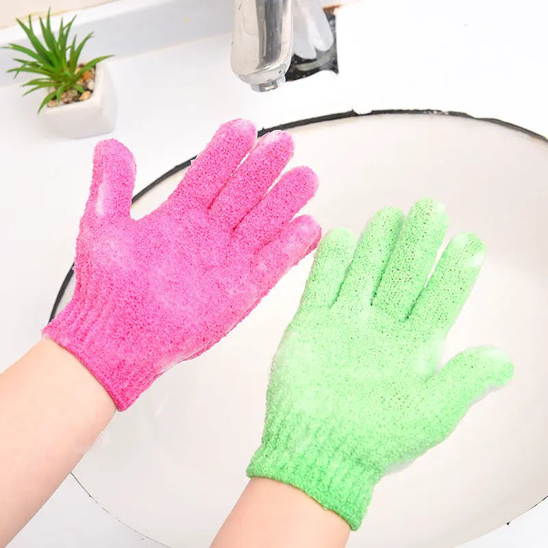 Candy Color Bath Towel Gloves