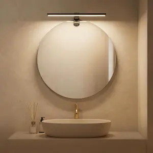 Wall mounted wardrobe light, mirror light, 30cm/40cm LED dimming light strip, CCT 2700K-6500K, Ra>95 high color rendering index, touch control, USB power supply, suitable for wardrobes, desks, walls, and in front of mirrors