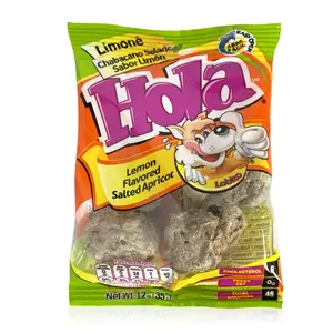 Hola Saladitos Salted Apricot, 1oz, Salty Dried Mexican Candy, Dulces Mexicanos, Chacabano Salado