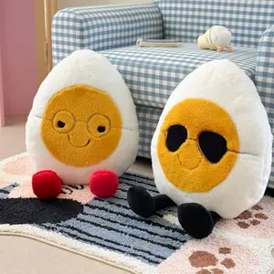 Cute Plush Egg Character Pillow, Comfortable Cushion for Bed Sofa Bathroom, Ideal Home Gift, Seasonal Home Decor Essential