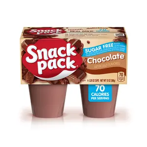 Snack SugarFree Chocolate Pudding Cups, 4 Count, 12