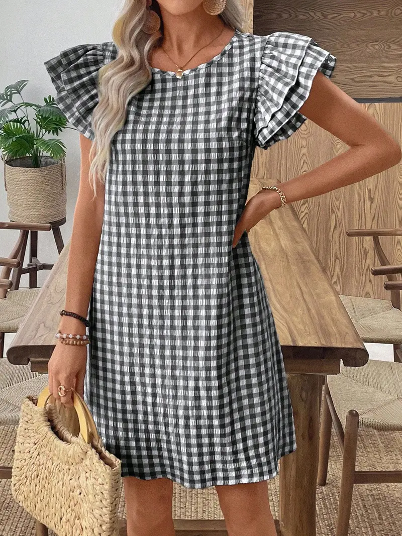 Womens plaid dress - TikTok Shop