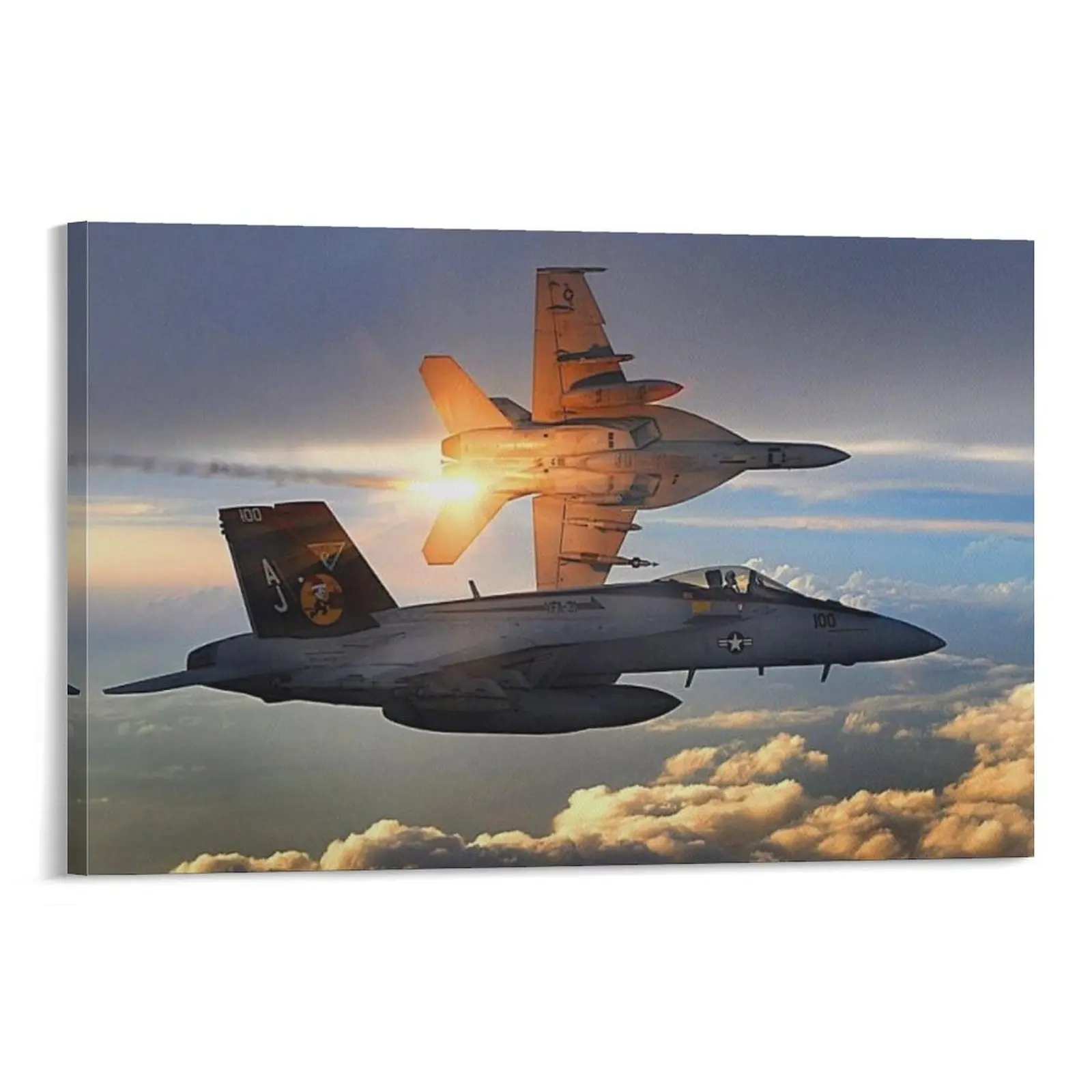 FA 18E Super Hornet Posters Graph Airplane Aircraft Fighter Jet Plane Cool Wall Decor Poster Canvas Wall Art For Bedroom Decor Bar Office Room Decor Gift
