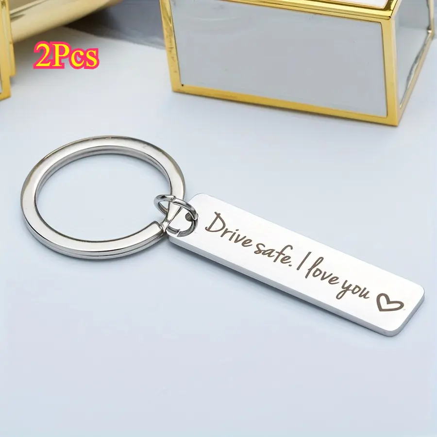 Men's 2-Piece Keychain Gift Set, Stylish Stainless Steel Matching Puzzles - Personalized Anniversary Gifts for Boyfriend, Stylish Keychain, Mens Gifts