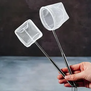 Expandable stainless steel aquarium net - ideal for fish and shrimp, durable stainless steel - suitable for aquarium owners - suitable for cleaning and fishing - a great gift for fish lovers