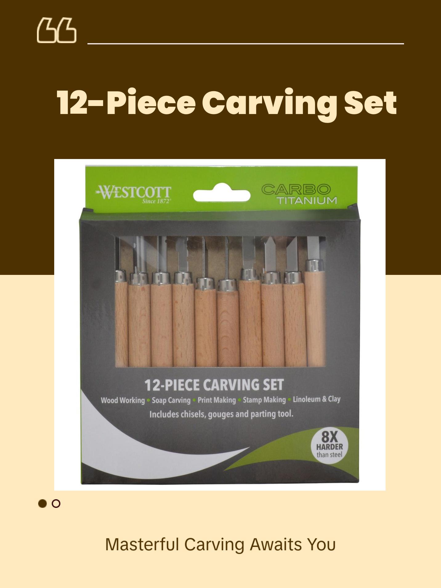 Westcott CarboTitanium Carving Tools Set, 12-Piece Set (17979-Parent)