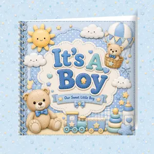 It's a Boy! Scrapbook- Fully Designed Layout Pages