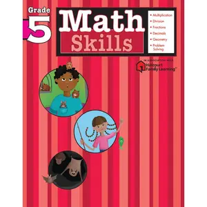 Math Skills: Grade 5 (Flash Kids Harcourt Family Learning) by Flash Kids Editors [Paperback Book]