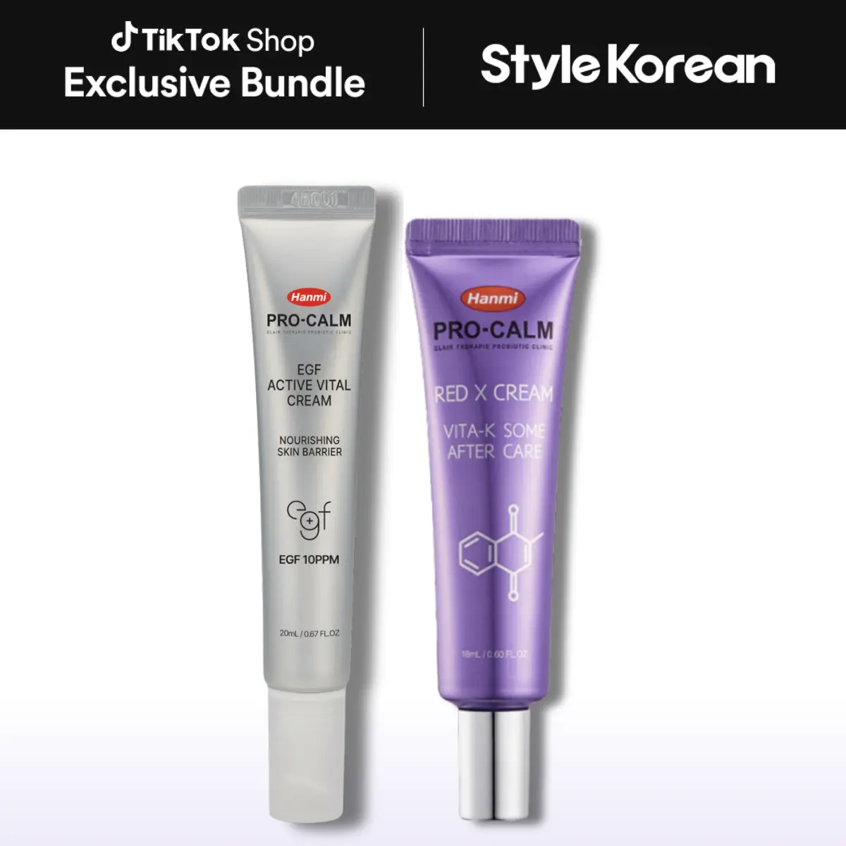 [PRO-CALM] Pharmacy Cream Duo Set (EGF Active Vital Cream, Red X Cream, Skin Recovery, Vitamin K3 cream)