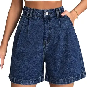 Emmiol Jean Shorts for Women High Waisted A Line Denim Shorts Stretchy 2026 Summer Casual Bottoms