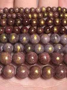 4/6/8/10mm Natural Stone Brown Jasper Round Loose Spaced Beads for Jewelry Making DIY Fashion Bracelets, Necklaces, Earrings Accessories, Men's and Women's Gifts