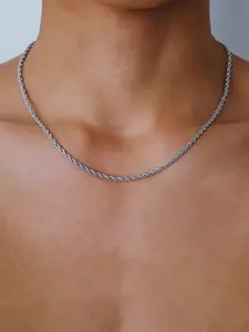 Men's Minimalist Chain Necklace, Fashion Jewelry for Party, Daily Clothing Decor, Trendy All-match & Exquisite Jewelry for Birthday Gift, Cuban Link Necklace, Cuban Style Necklace, Fashionable Jewelry Accessories