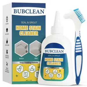 BUBCLEAN Heavy Duty Mold Remover Gel with Scrub Brush 210g 7 FL OZ for Washing Machine Seals Fridge Rubber Tile Gaps Wall Shower Stains All Purpose Cleaner