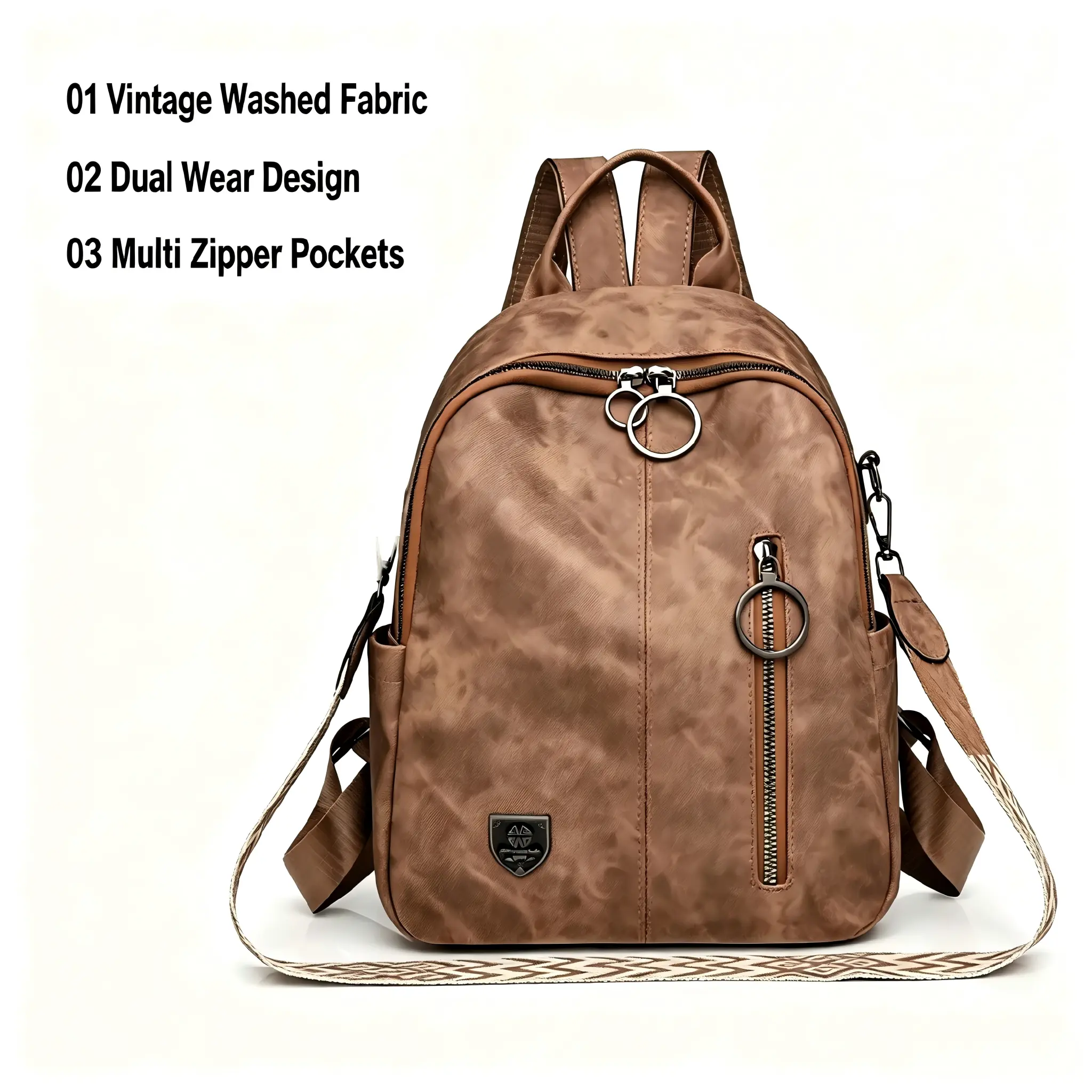 New vintage soft leather backpack, large capacity, multi-purpose women's backpack, fashionable and versatile travel school bag wholesale