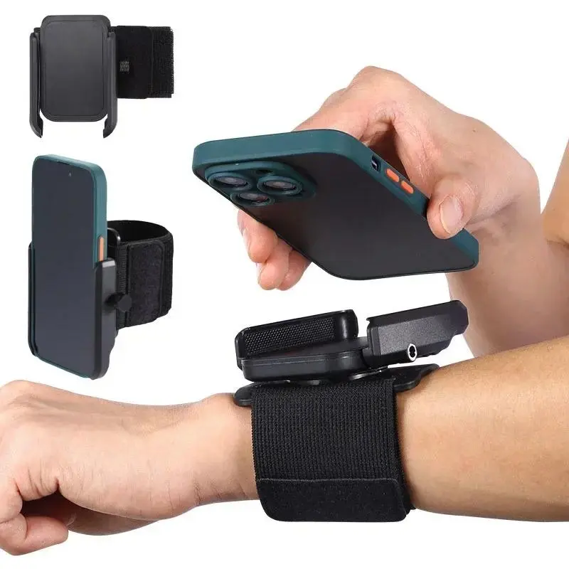 (1 stand and 1 wrist strap) Running Active sports wrist strap phone holder, suitable for mobile phones, Samsung Xiaomi wrist strap holder GPS clip