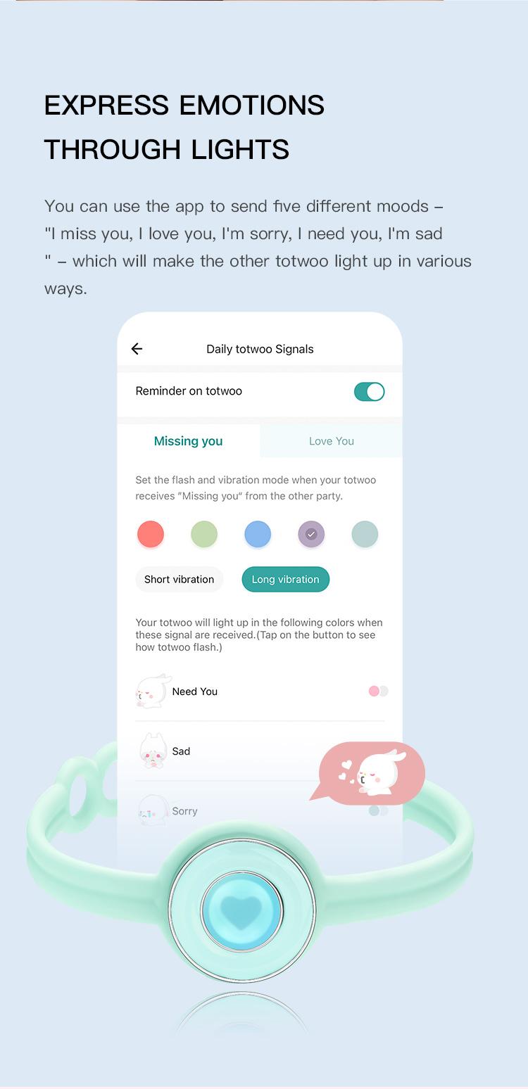 【emotional smart jewelry】totwoo Candy Original Long Distance Touch Bracelets Functional Love Connect Gift For Boyfriend or Girlfriend or your Family 【emotional smart jewelry】totwoo Candy Original Long Distance Touch Bracelets Functional Love Connect Gift For Boyfriend or Girlfriend or your Family