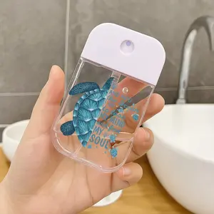 Printed Sea Turtle Design Water Bottle with Inspirational Quote, Travel Spray Bottle, Plant Mister, Hair Spray Bottle, Refillable Perfume Bottle