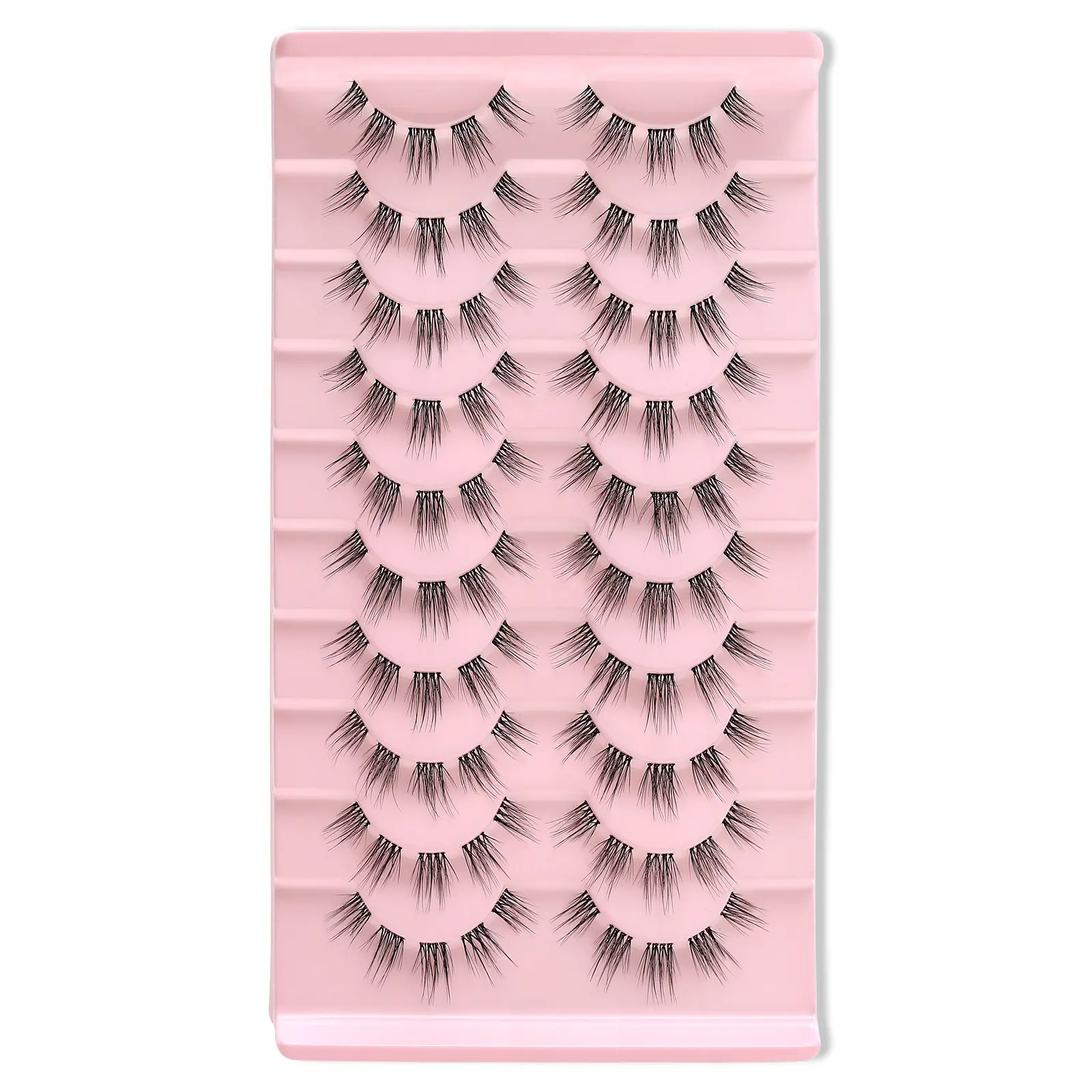 VICUTU Eyelash Extension Individual Lash 100 Clusters Volume Lashes Set, 3D Effect False Eyelashes Extension Natural Look