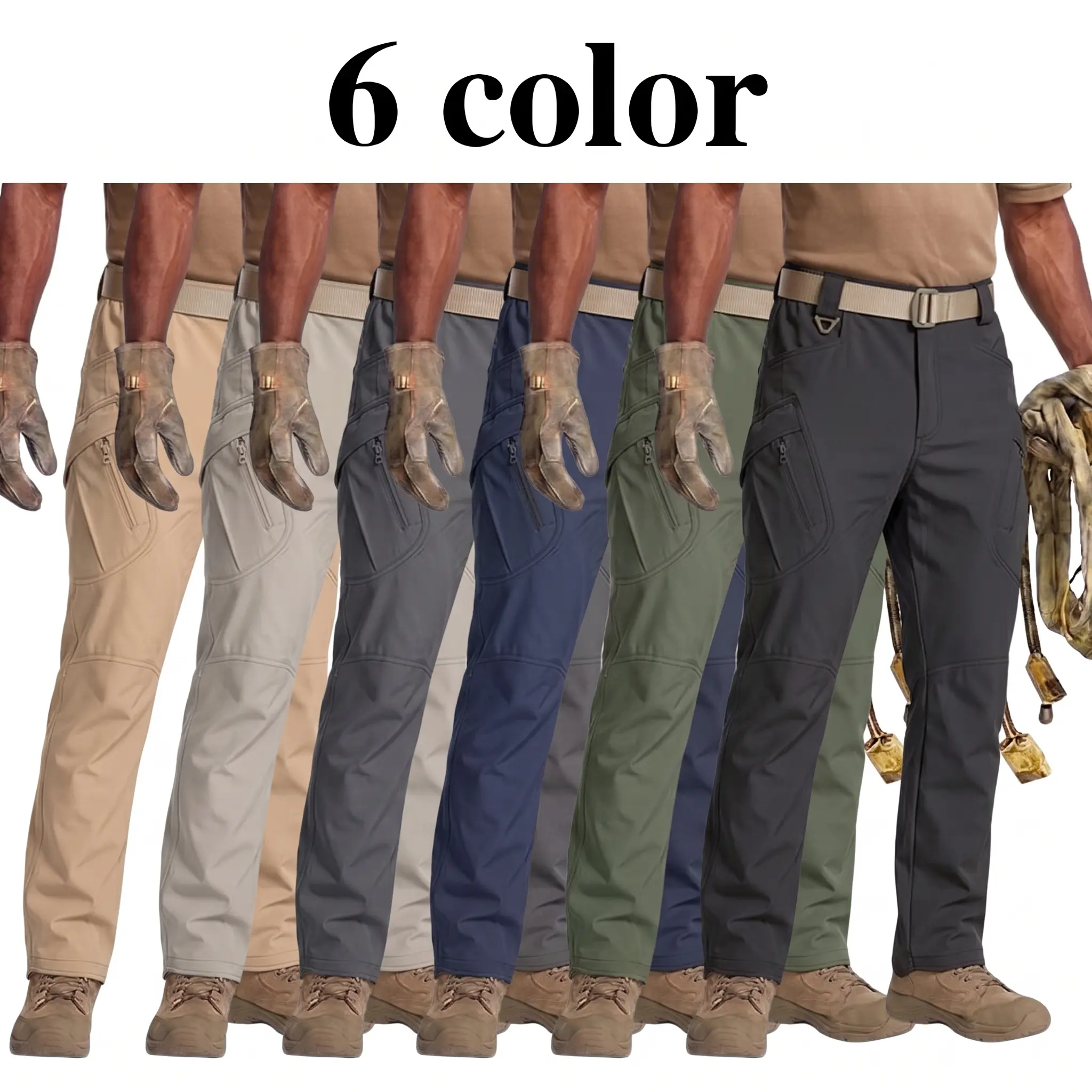 Nheals Men's Lightweight Casual Work Pants / Men's Tactical Hiking Pants, featuring a durable multi-pocket design with reinforced cuffs, suitable for spring and autumn wear (please order according to the size chart). Suitable for construction workers.
