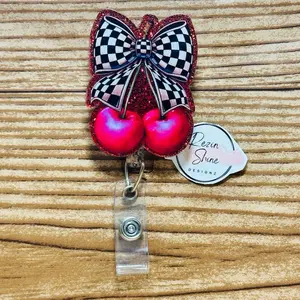 Checkered Cherry Red Badge Reel