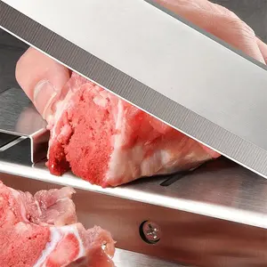 Manual Ribs Chopper, Stainless Steel Meat Slicer, Bone Cutting Knife, Meat Cutting Machine, Household Vegetable Food Slicer, Slicing Machine for Home Cooking, Meat Bone Cleaver