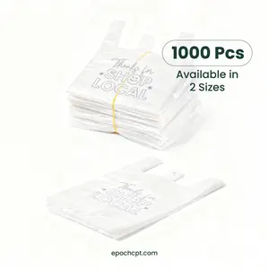 Thank You Plastic Bags Wholesale | Takeout Bags for Restaurants & Retail | 1000 pcs