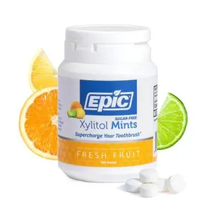 Epic 100% Xylitol Mints - Aspartame Free, Sugar Free - Fresh Fruit Flavored Mints, 180 Pieces (Pack of 2)