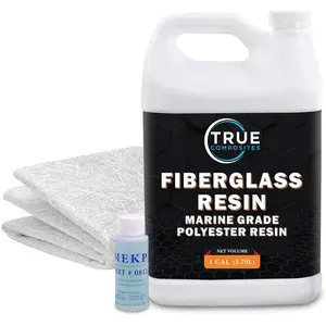 Polyester Resin and Chopped Strand Mat Fiberglass Kit with MEKP Hardener