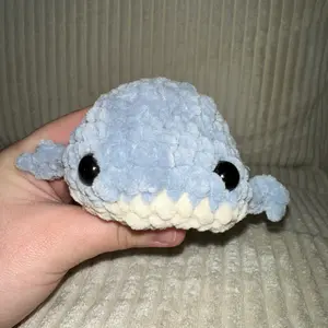 Pocket whale crocheted handmade