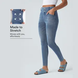 Halara Flex™ High Waisted Zipper Pockets Casual Skinny Jeans