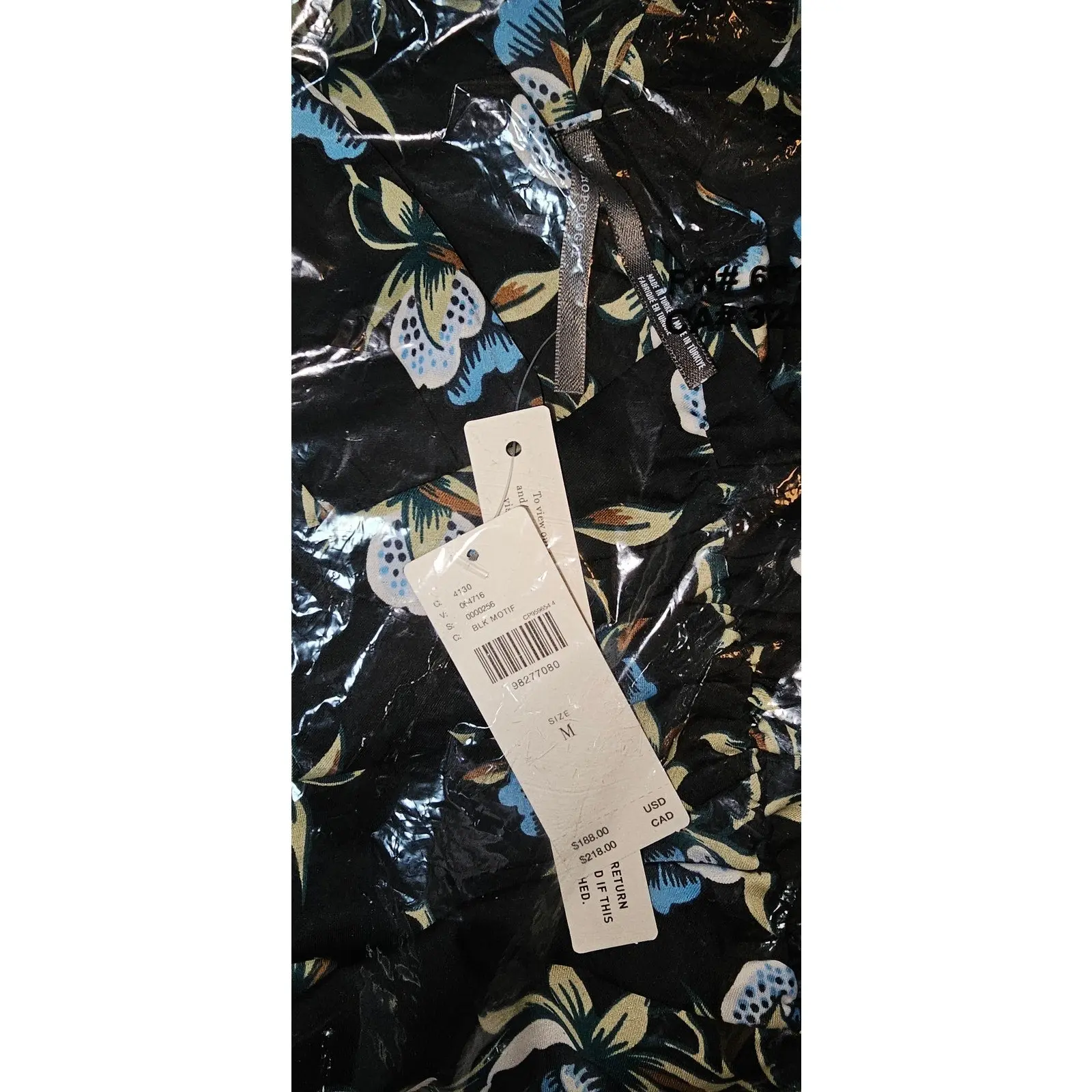 anthropologie black motif dress Anthropologie The Somerset Maxi Dress Tiered Smocked Floral Black Motif XXSP NEW