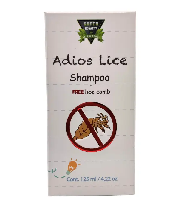 Green Royalty Adios Lice Shampoo - 250ml Natural Gentle Lice Removal Haircare Treatment for Kids, Ammonia-Free Scalp Care