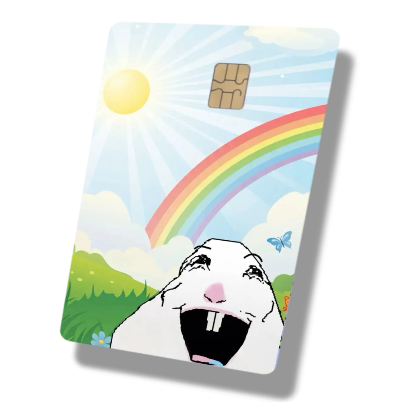Goofy Hamster Meme Debit Card or Credit Card Sticker