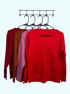 V-neck cardigan sweater