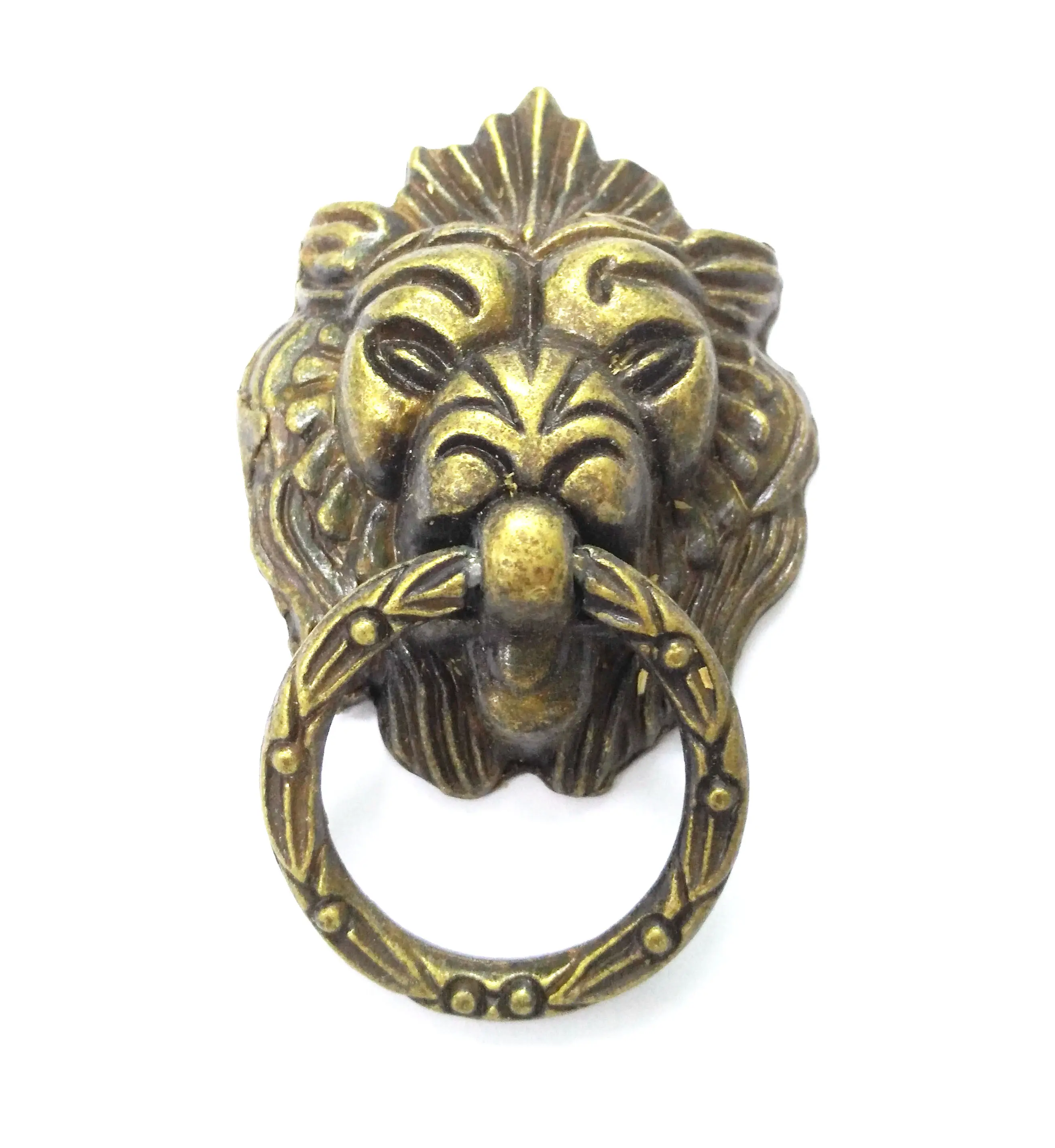 FixtureDisplays® 2PK Antique Bronze Cabinet Hardware Lion Head Pull for Dresser, Drawer, Cabinet, Door Handles Knobs 18213-2PK-NF