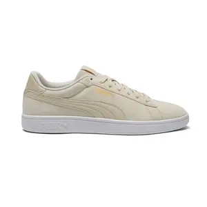 PUMA Mens Smash 3.0 Geometric Lace Up Sneakers Shoes Casual - White