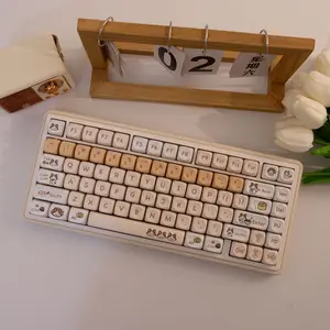 143 Key Cat Eating Sushi Theme Pbt Keycaps, Dye Sublimation Process, Moa Profile, Compatible with Mx Axes, for 61/64/68/87/96/104/108 Keyboards