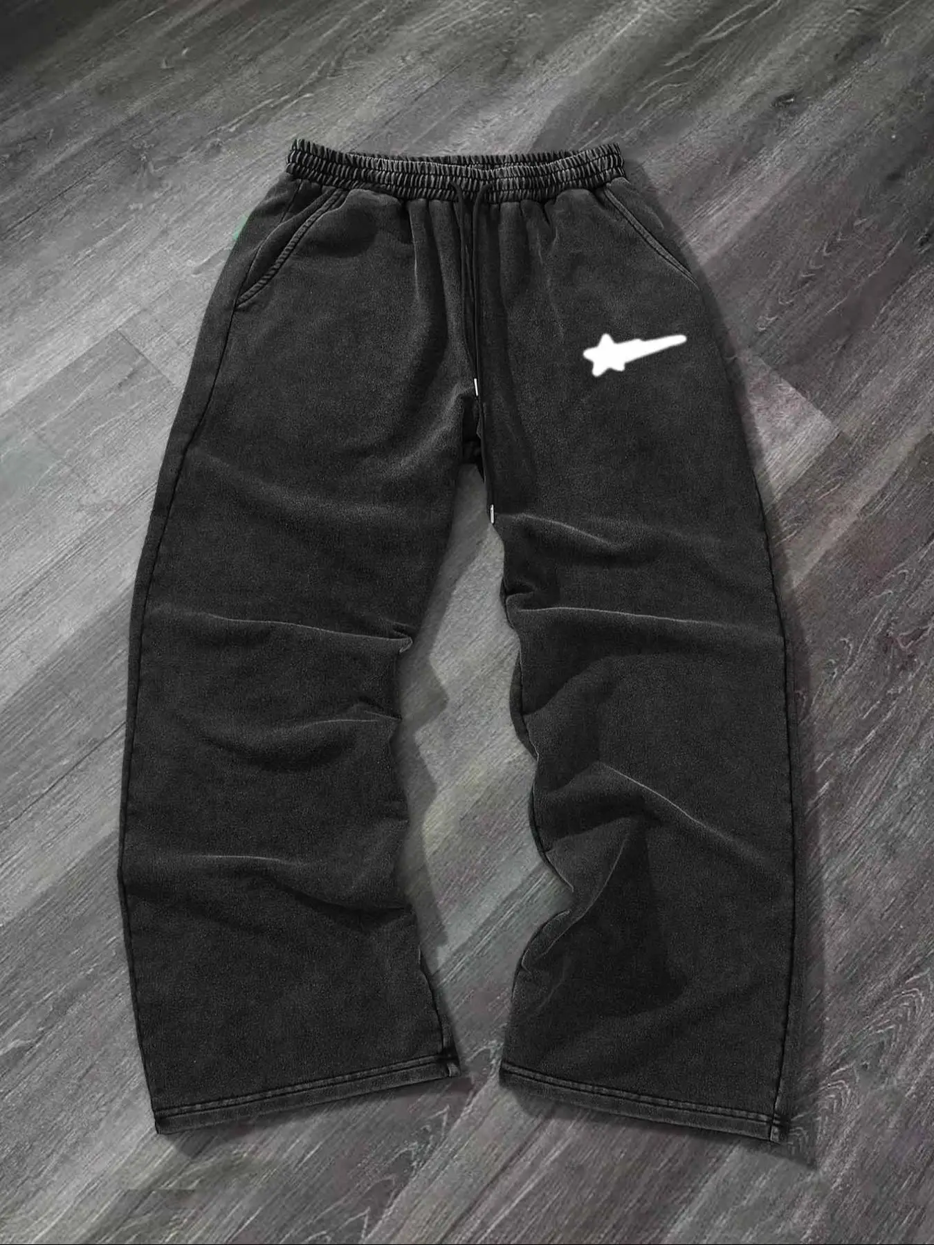 Men's Letter & Geometric Print Zipper Pants, Regular Fit Casual Comfy Straight Leg Trousers for Daily Wear, Men's Bottoms for All Seasons