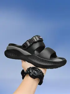 New Buckle Strap Two-Way Flip Flops, Thick Sole Height-Boosting Anti-Slip Casual Sandals, Outdoor Beach Commute Versatile Trendy Shoes
