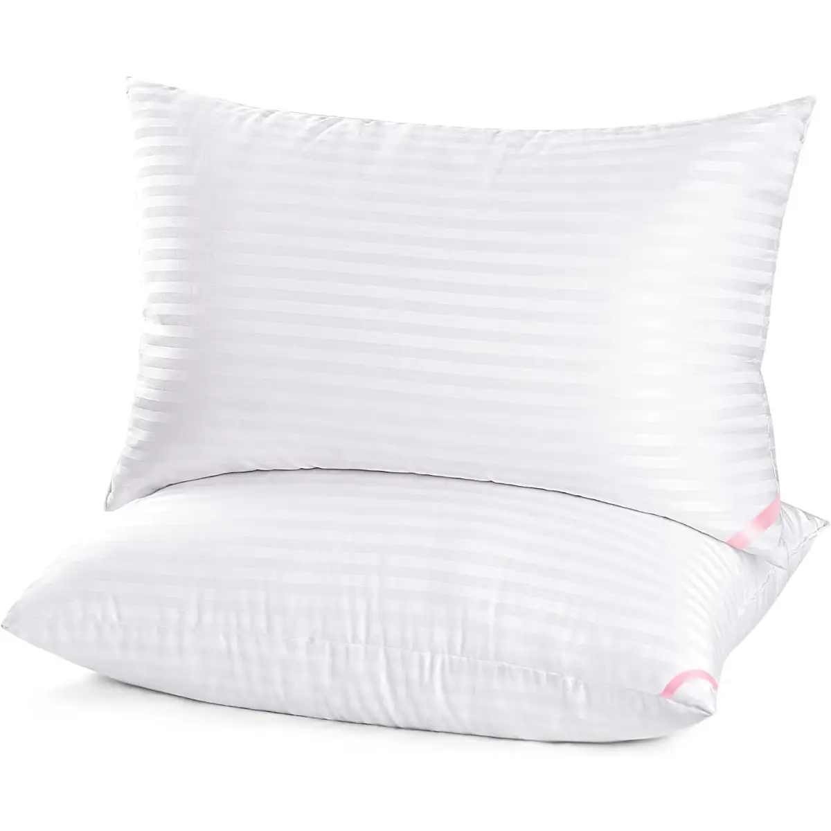 2 Pack Queen Size Bed Pillows for Sleeping, Pillows for Side and Back Sleepers, Super Soft Down Alternative Microfiber Filled Pillows