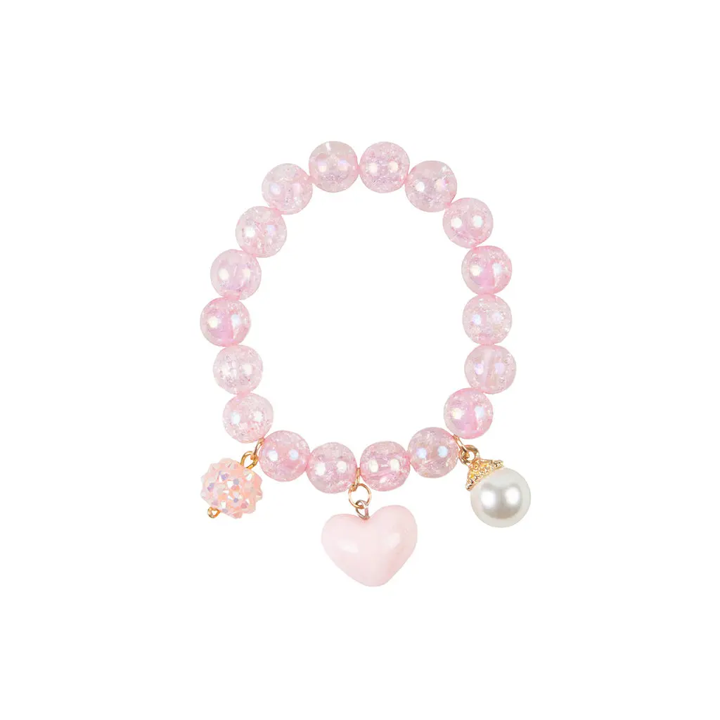 Pink heart Bobble Bracelet