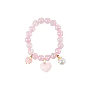 Pink heart Bobble Bracelet