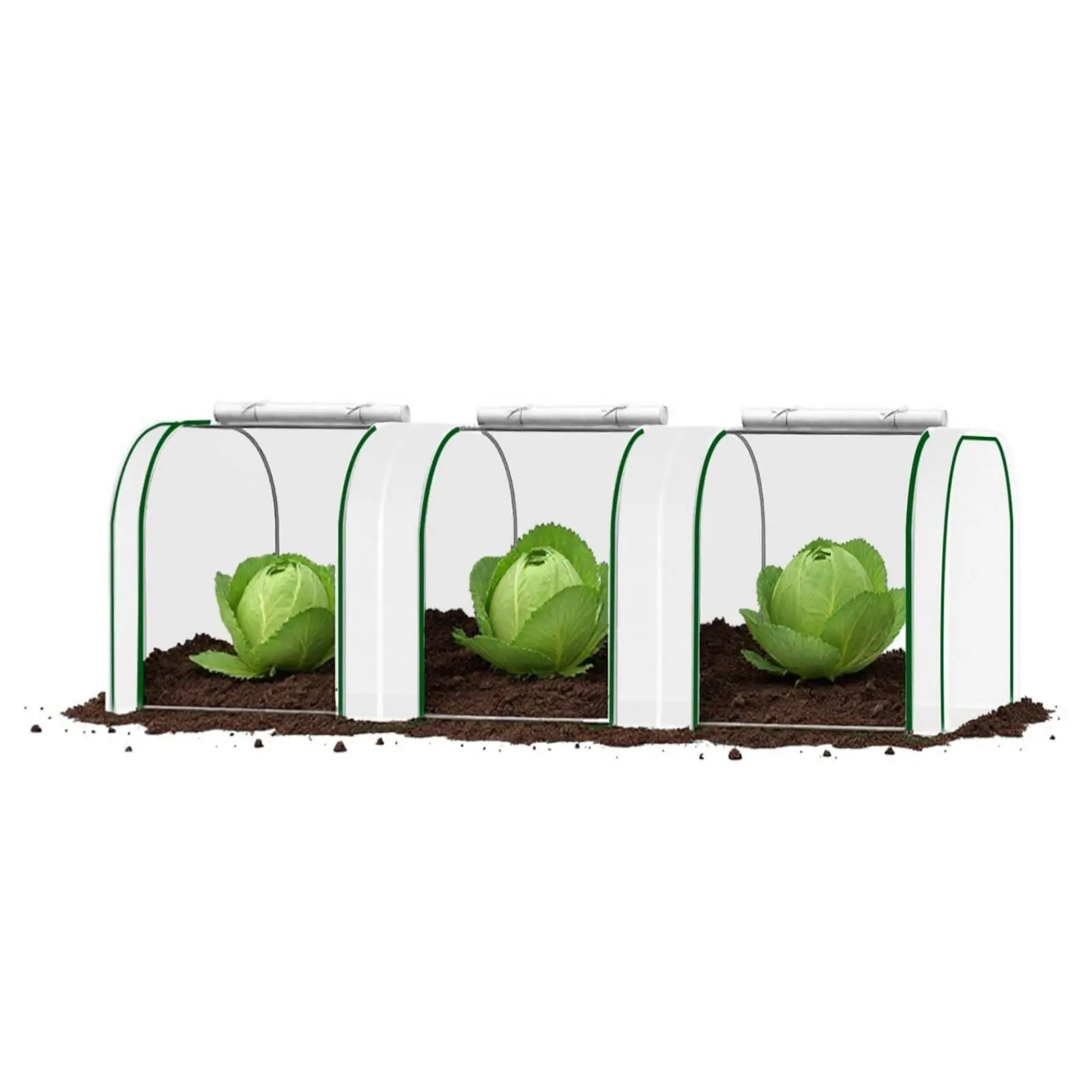Gaomon Transparent Mini Greenhouse (10'x3'x2.5'/297x100x80cm/297cm(l)x100cm(w)x80cm(h)) - Lightweight, Tool-Free Portability, Zippered Door, Durable PE Cover, Sturdy Steel Frame, Water-Resistant UV Protection, Sunlight Access for Outdoor/Indoor Hobbyists,