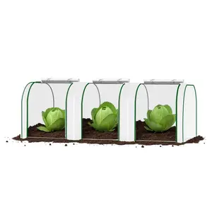 10' X 3' x 2.5 Mini Greenhouse with Zippered Door, Portable Plant Hot House with Durable PE Cover, Sturdy Steel Frame, Water Resistant, UV Protected Plant Tent for Balcony, Patio, Seedlings