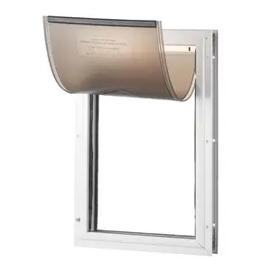 VEVOR Pet Door,  16.65" x 27.44" Aluminum Frame with Lock and Flap System, Weatherproof Doggy Door, Easy to Install in Interior or Exterior Doors, Pet Door Suitable for Cat Doggie Kitties (White-XL)