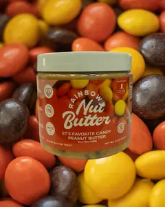 ET FAVORITE CANDY Peanut Butter Nut Butter Snack Treat Dessert Gluten Free Sweet Creamy 16 oz Jar Rainbow Nut Butter