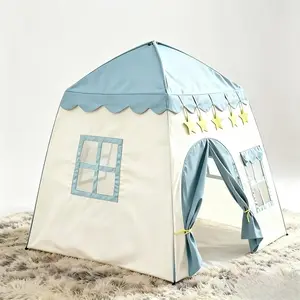 Fun Kids Play Tent, Castle Playhouse for Boys Girls, Secret Base & Sleep Tent, Zipper Closure, Portable Beach Party Playhouse, Ideal Birthday Christmas Halloween Thanksgiving Gift, No Accessories & Lights