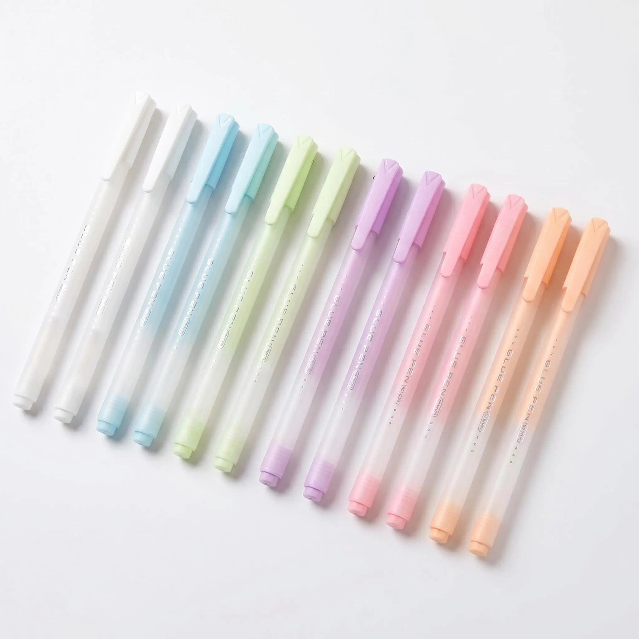 Rarler Colored Liquid Glue Coloring Pen Set - (12 pens + 24 pen refills)Quick-Dry Office Adhesive Tool with Precision-Tip Applicator for Crafting, School Projects