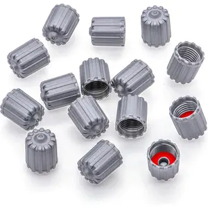 15PCS TPMS Tire Valve Stem Caps, Plastic Wheel Tire Valve Stem, with O-Ring Rubber Seal, Universal Tire Valve Stem Covers for Cars, SUV, Trucks, Bikes, Motorcycles, Bicycles(Gray)